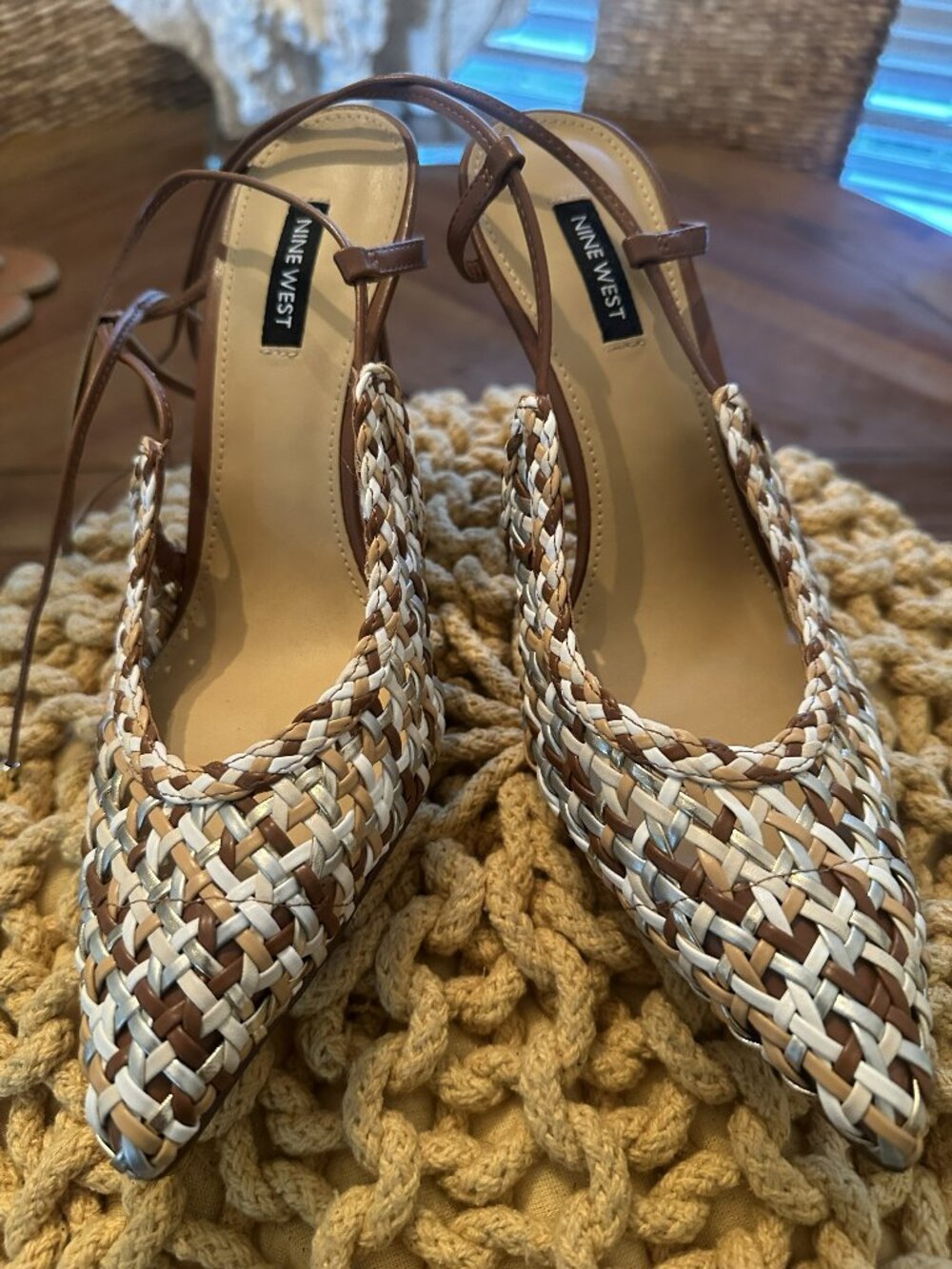 Nine West strappy heels